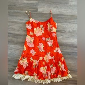 Dorothy Schoelen Platinum floral mini dress